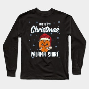 Football Christmas Gift Christmas Pajama Kawaii Long Sleeve T-Shirt